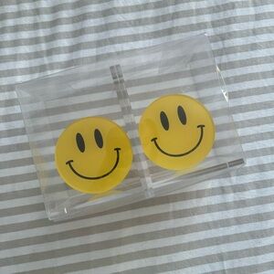 Yellow Smiley Face Bookends